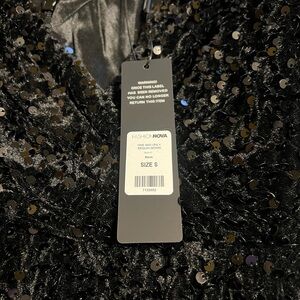 Fashion Nova Sparkling Black Sequin Dress